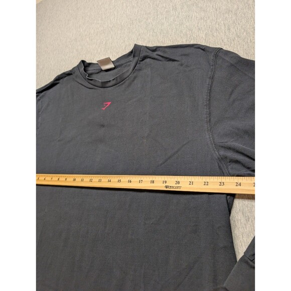 Gymshark Shirt Crewneck Black And Pink Long Sleeve Size XXL Strength Department - Picture 4 of 8